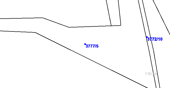 Parcela st. 3777/5 v KÚ Bánov, Katastrální mapa