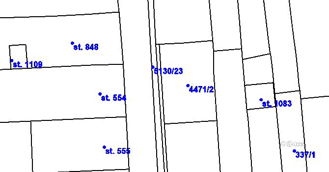 Parcela st. 4371/6 v KÚ Bánov, Katastrální mapa