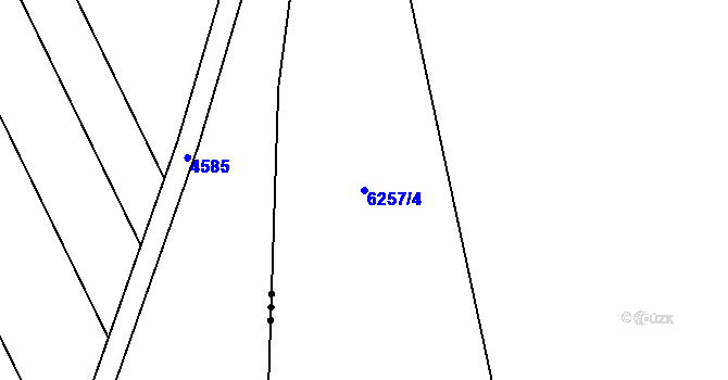 Parcela st. 6257/4 v KÚ Bánov, Katastrální mapa