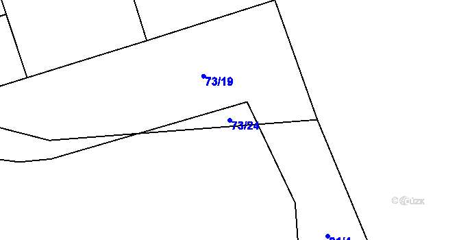Parcela st. 73/24 v KÚ Barchov, Katastrální mapa