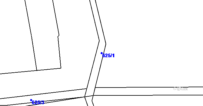 Parcela st. 625/1 v KÚ Barchov, Katastrální mapa