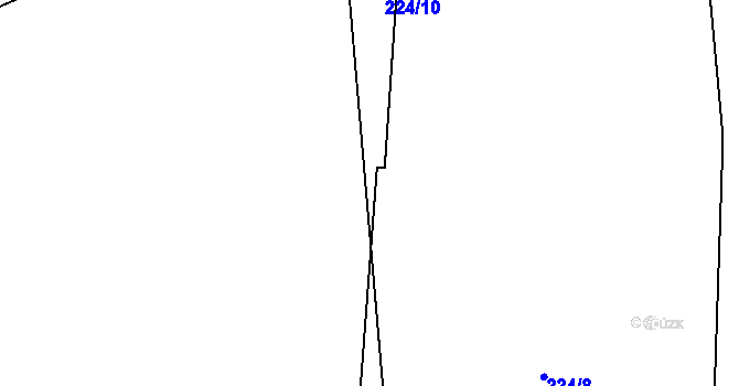Parcela st. 224/14 v KÚ Barchov, Katastrální mapa