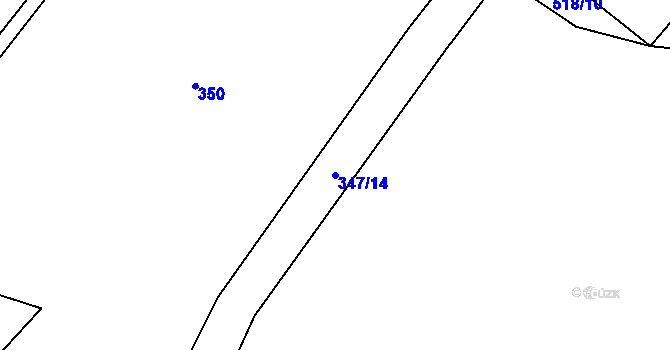 Parcela st. 347/14 v KÚ Barchov, Katastrální mapa