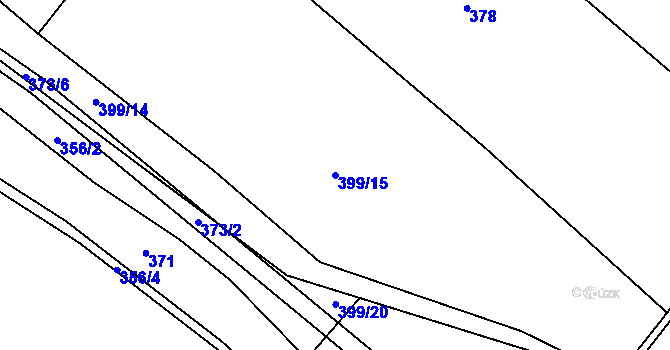 Parcela st. 399/15 v KÚ Barchov, Katastrální mapa