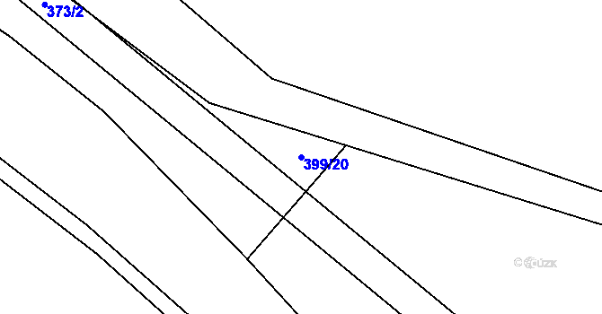 Parcela st. 399/20 v KÚ Barchov, Katastrální mapa