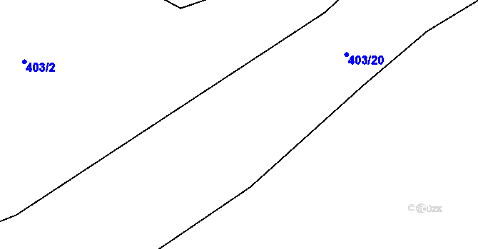 Parcela st. 403/20 v KÚ Barchov, Katastrální mapa