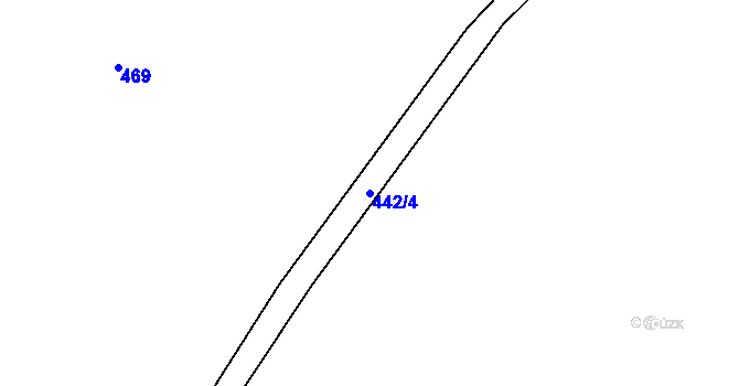 Parcela st. 442/4 v KÚ Barchovice, Katastrální mapa