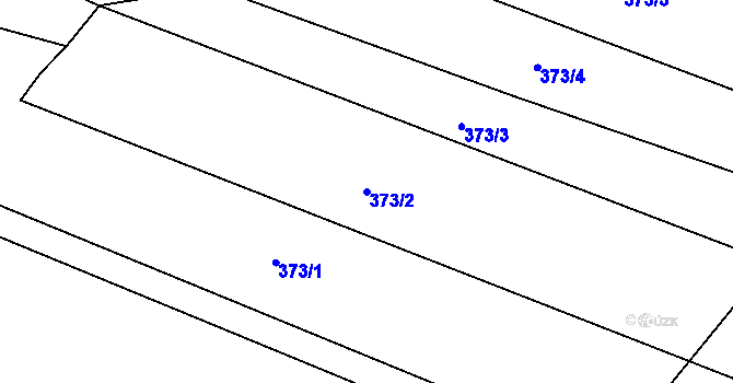 Parcela st. 373/2 v KÚ Radlice u Barchovic, Katastrální mapa