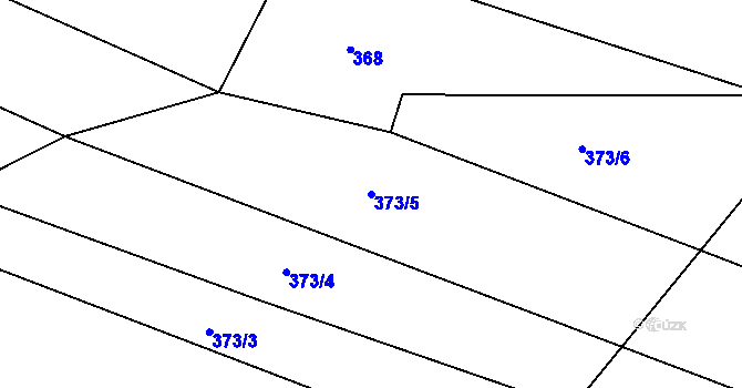 Parcela st. 373/5 v KÚ Radlice u Barchovic, Katastrální mapa