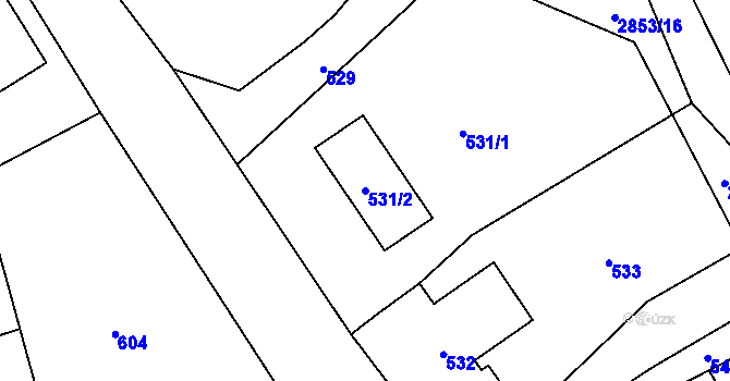 Parcela st. 531/2 v KÚ Bartošovice, Katastrální mapa