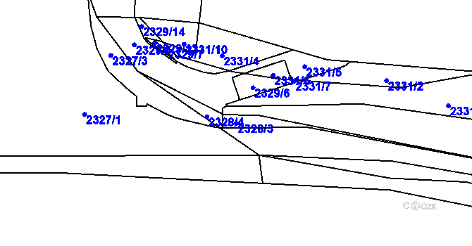 Parcela st. 2328/3 v KÚ Bartošovice, Katastrální mapa