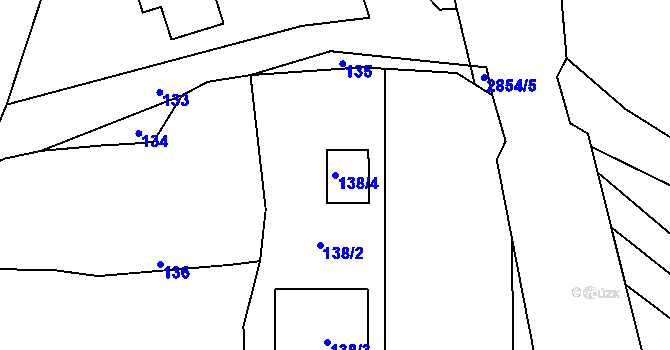 Parcela st. 138/4 v KÚ Bartošovice, Katastrální mapa