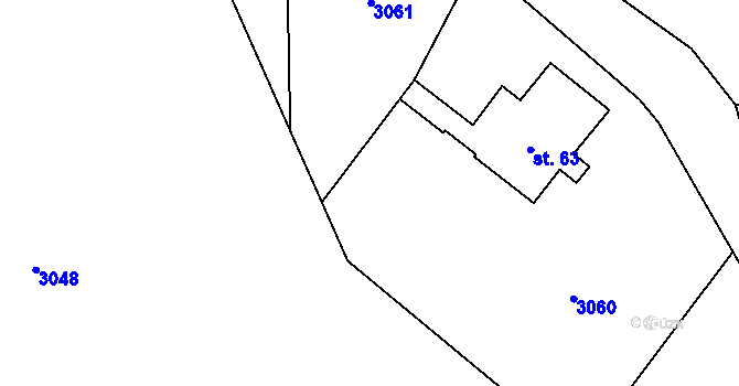 Parcela st. 700/3 v KÚ Neratov v Orlických horách, Katastrální mapa