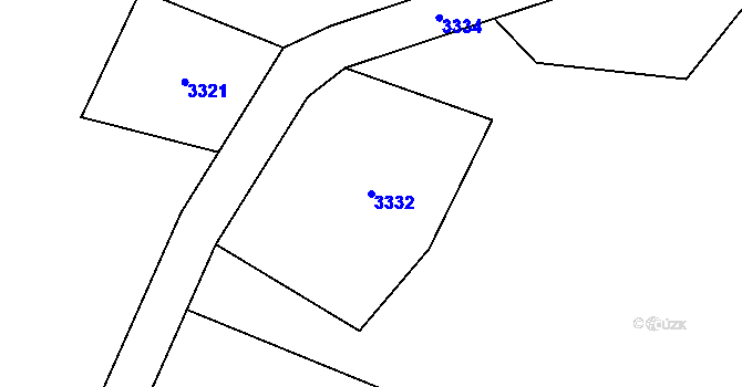 Parcela st. 3332 v KÚ Neratov v Orlických horách, Katastrální mapa