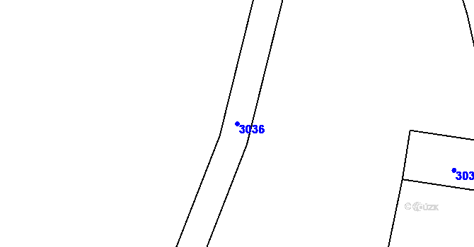 Parcela st. 3036 v KÚ Neratov v Orlických horách, Katastrální mapa