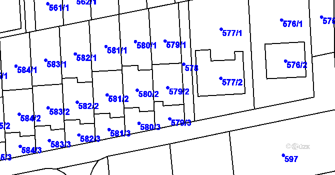 Parcela st. 579/2 v KÚ Baška, Katastrální mapa