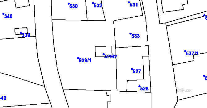 Parcela st. 529/2 v KÚ Baška, Katastrální mapa