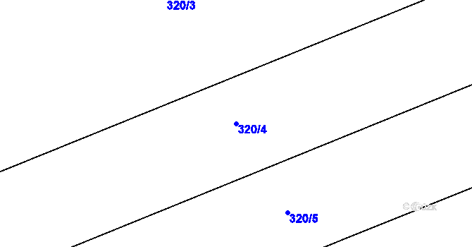 Parcela st. 320/4 v KÚ Hodoňovice, Katastrální mapa