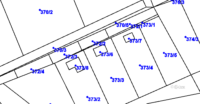 Parcela st. 373/6 v KÚ Kunčičky u Bašky, Katastrální mapa