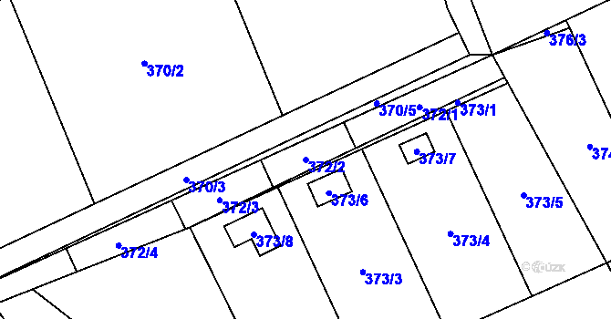 Parcela st. 372/2 v KÚ Kunčičky u Bašky, Katastrální mapa