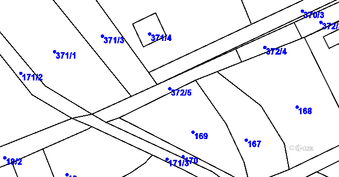 Parcela st. 372/5 v KÚ Kunčičky u Bašky, Katastrální mapa