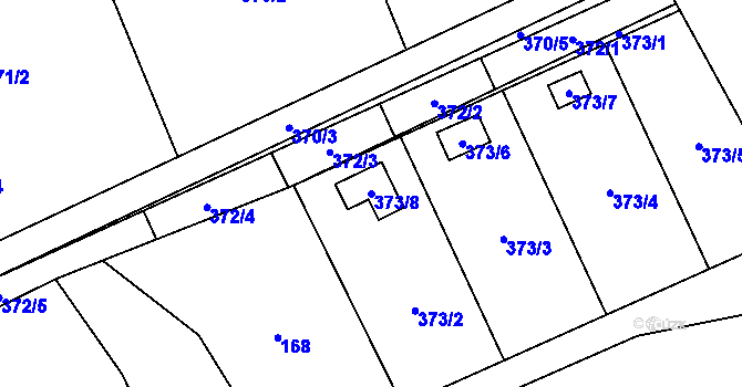 Parcela st. 373/8 v KÚ Kunčičky u Bašky, Katastrální mapa