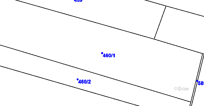 Parcela st. 460/1 v KÚ Bašť, Katastrální mapa