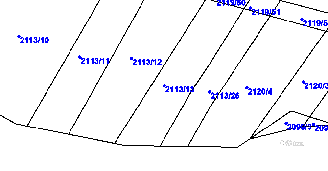 Parcela st. 2113/13 v KÚ Batelov, Katastrální mapa