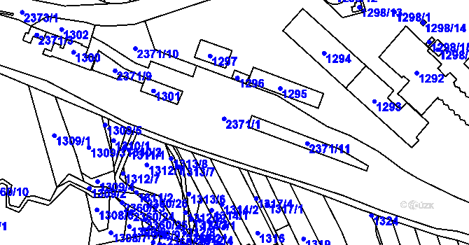 Parcela st. 2371/1 v KÚ Batelov, Katastrální mapa