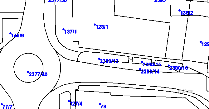 Parcela st. 137/2 v KÚ Batelov, Katastrální mapa