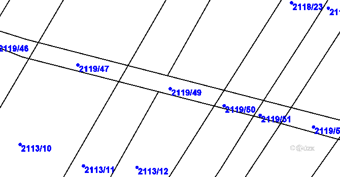 Parcela st. 2119/49 v KÚ Batelov, Katastrální mapa