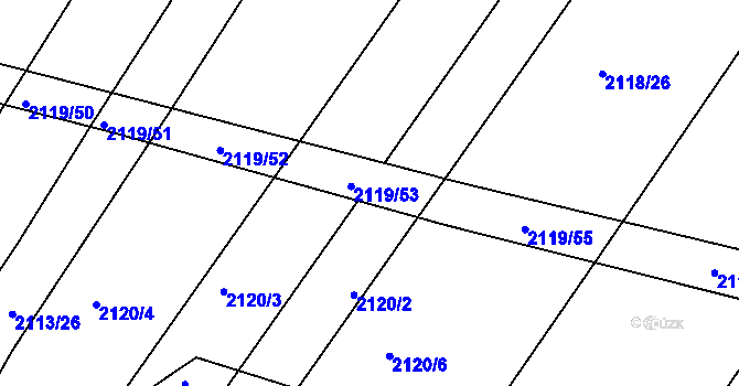 Parcela st. 2119/54 v KÚ Batelov, Katastrální mapa