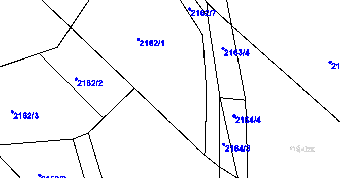 Parcela st. 2152/49 v KÚ Batelov, Katastrální mapa