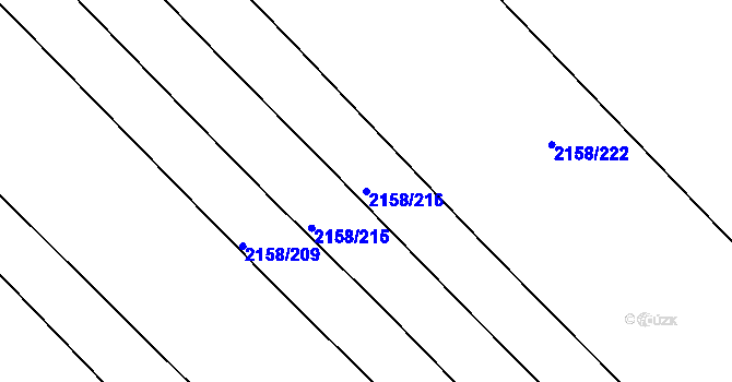 Parcela st. 2158/216 v KÚ Batelov, Katastrální mapa