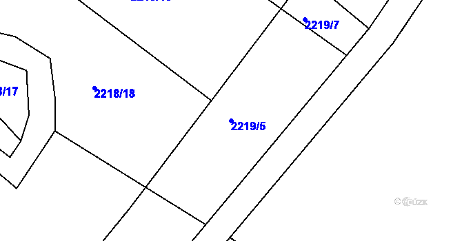 Parcela st. 2219/5 v KÚ Batelov, Katastrální mapa