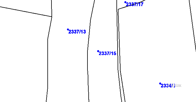 Parcela st. 2337/15 v KÚ Batelov, Katastrální mapa