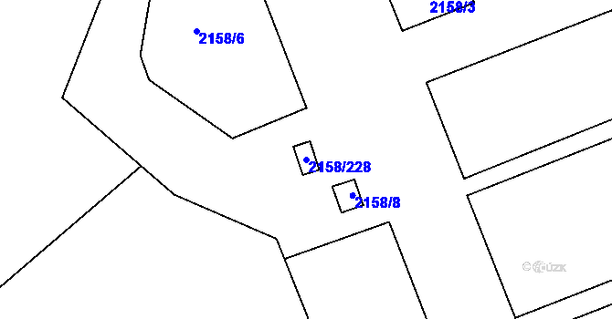 Parcela st. 2158/228 v KÚ Batelov, Katastrální mapa