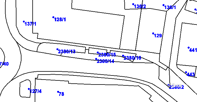 Parcela st. 137/14 v KÚ Batelov, Katastrální mapa