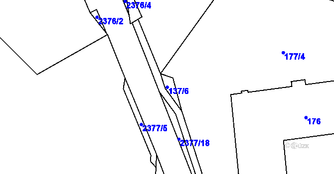 Parcela st. 137/6 v KÚ Batelov, Katastrální mapa