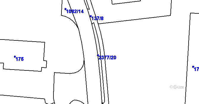 Parcela st. 137/9 v KÚ Batelov, Katastrální mapa
