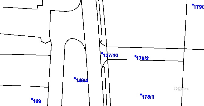 Parcela st. 137/10 v KÚ Batelov, Katastrální mapa