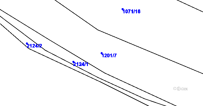 Parcela st. 1201/7 v KÚ Bavorov, Katastrální mapa