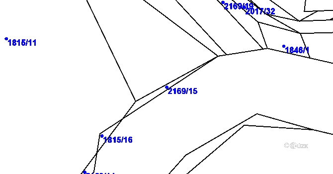 Parcela st. 2169/15 v KÚ Bavorov, Katastrální mapa