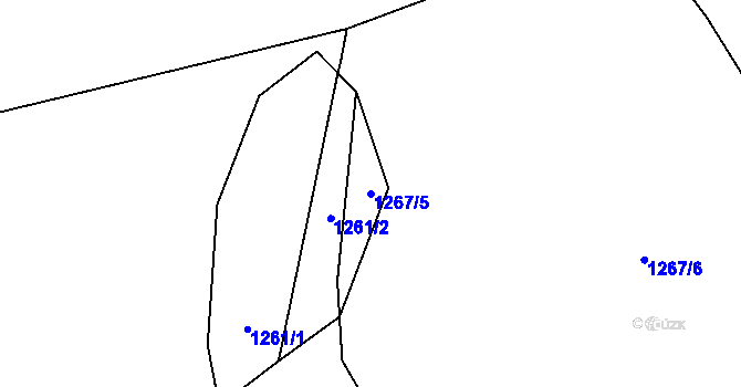 Parcela st. 1267/5 v KÚ Bavorov, Katastrální mapa