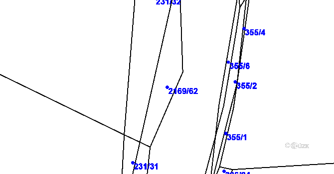 Parcela st. 2169/62 v KÚ Bavorov, Katastrální mapa
