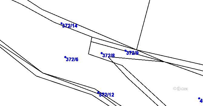Parcela st. 372/8 v KÚ Bavorov, Katastrální mapa