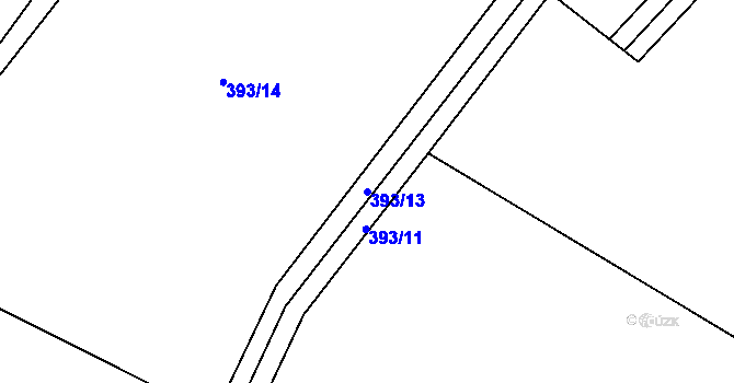 Parcela st. 393/13 v KÚ Bavorov, Katastrální mapa