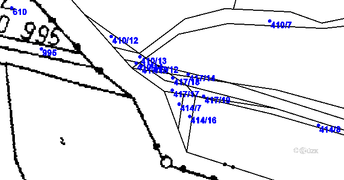 Parcela st. 417/17 v KÚ Bavorov, Katastrální mapa