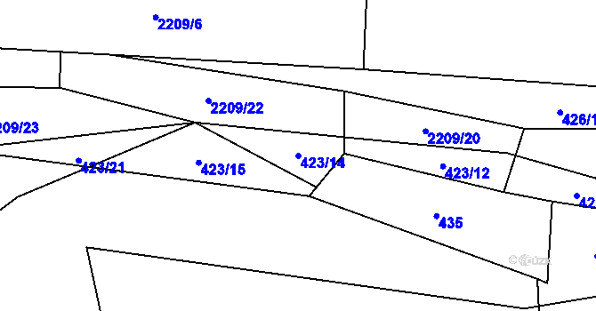 Parcela st. 423/14 v KÚ Bavorov, Katastrální mapa