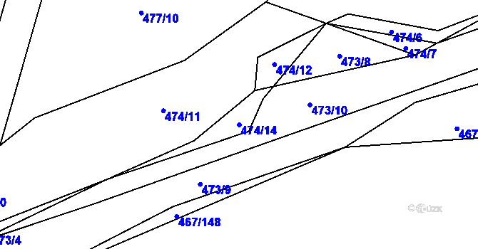 Parcela st. 474/14 v KÚ Bavorov, Katastrální mapa